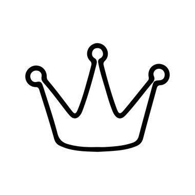 Tasarım ve İllüstrasyon Kullanımı İçin Taç Simgesinin Basit Özeti