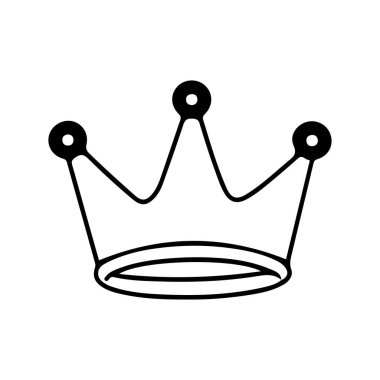 Çeşitli Kullanımlar İçin Minimalist Tasarımlı Basit Siyah Taç Simgesi
