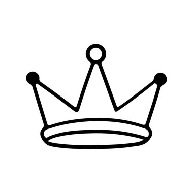 Kraliyet ve Kutlama Teması İçin Taç Tasarımının Basit Tasarımı