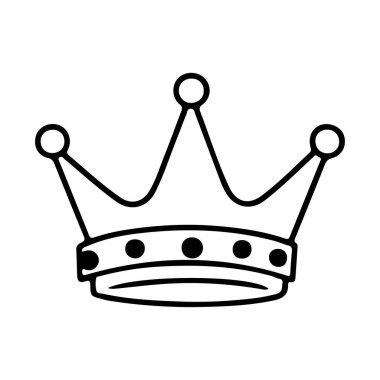 Tasarım Amaçlı Taç 'ın Basit Çizgi Sanatı İllüstrasyonu