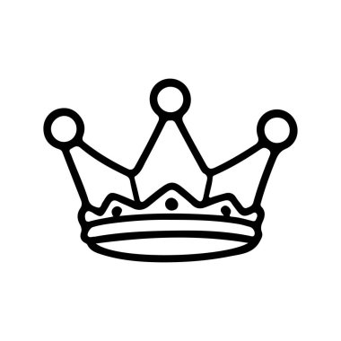 Zarif Tasarım İçin Minimalist Biçimli Basit Taç Simgesi