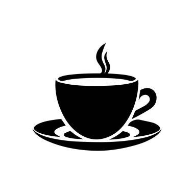 Saucer ve Steam for Minimalist Tasarım Projeleri 'nin Siyah Silueti