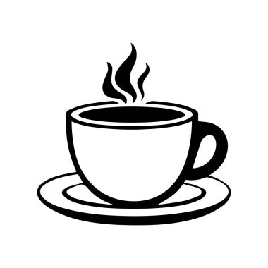 Minimalist Siyah ve Beyaz Kahve Fincanı, Sauer 'ın üstünde Saf İçecek Görüntüsü.