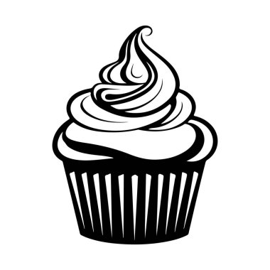 Lezzetli Siyah ve Beyaz Kek Tasarımı Kremalı Kremalı Dondurma Mutfak Sanatı İçin İdeal