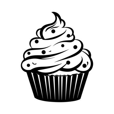 Vanilyalı ve çikolatalı kek resimleriyle enfes bir şekilde kıvrılmış.