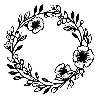 Dekoratif Çiçek Tasarımı Yapraklar ve Çiçekler Sanatsal ve Yaratıcı Projeler İçin