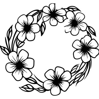 El yapımı çiçekli ve yapraklı zarif çiçek çelengi tasarımı, el işi ve yaratıcı projeler için mükemmel.