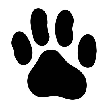 Hayvan Pençesi Yazısı 'nın Siyah Silueti Doğa, Vahşi Yaşam veya Evcil Hayvan Teması İçin Ele Geçirildi