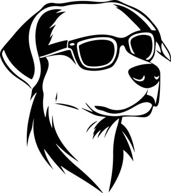 Yaratıcı Projeler İçin Siyah ve Beyaz Görüntü Gözlüklü Şık Köpek Portresi