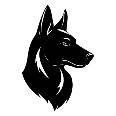 Yaratıcı Tasarım Projeleri İçin Basit Bir Arkaplan Karşısında Ayrıntılı Özelliklere sahip Zarif Siyah Köpek Silueti