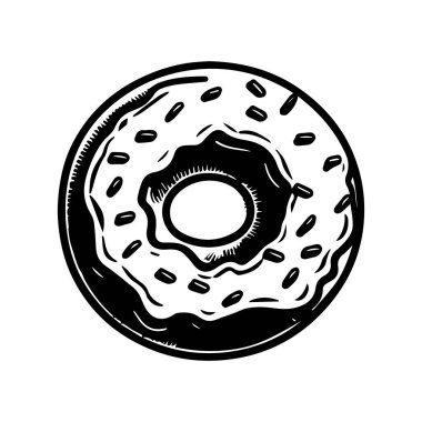 Yaratıcı ve aşçılık projeleri için krema ve şeker serpiştirilmiş el yapımı siyah beyaz çörek tasarımı