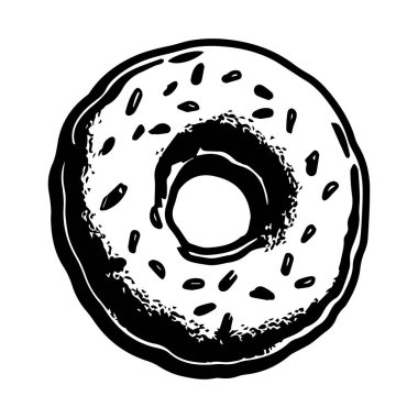 Tatlı Sevenler ve Fırıncılar için Orta Yol 'daki Delikli Lezzetli Yuvarlak Tatlı Tatlı Tatlı Tatlısı