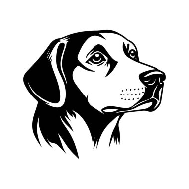 Bir Köpek Kafasının Profili 'nin Şık Çizimi, Hayvanlar ve Evcil Hayvanlar İçin Mükemmel