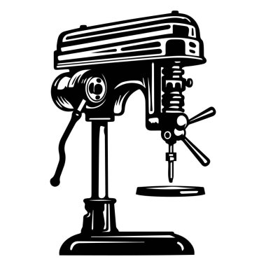 Retro Pişirme Tasarımları İçin Ayrı Arkaplanda Siyah ve Beyaz Klasik Mutfak Karıştırıcısı