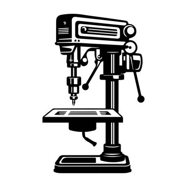 Metal işçiliği ve ahşap işçiliği projeleri kullanımı için detaylı tasarımı olan vintage stil matkap makinesi