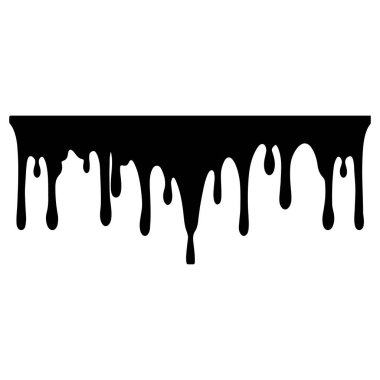 Damlayan Siyah Boya Çizimi Yaratıcı Tasarım ve Sanat Projeleri İçin İzole Edildi