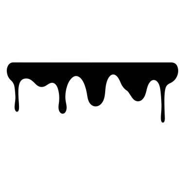 Sanatsal ve yaratıcı arkaplanlar, sınırlar ve grafik projeler için siyah boya damlası tasarımı ögesi