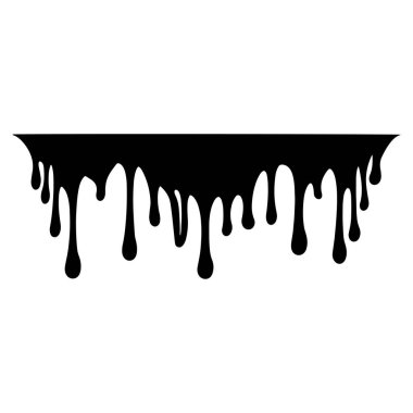 Sanat ve yaratıcılıkla ilgili yaratıcı tasarımlar, arka planlar veya sanatsal projeler için siyah damlayan boya sınırı