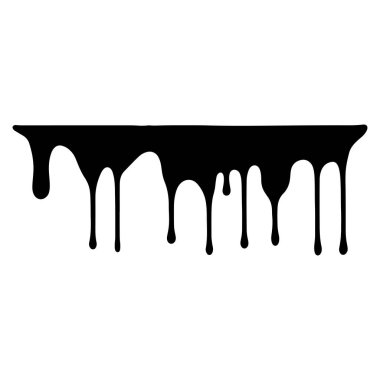 Yaratıcı tasarım, sanat projeleri ve arkaplan elementleri için siyah boya damlası çizimi