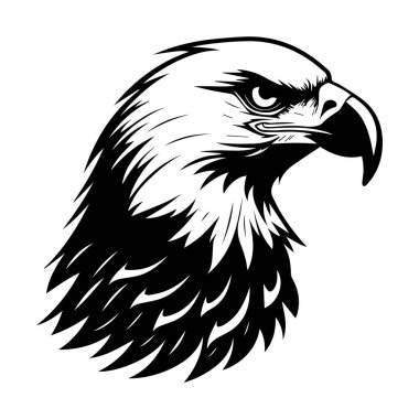 Görkemli Kartal Kafa Profili Tek Krom, Gücü Yakalama, Özgürlük ve Doğanın Kalın Tasarımındaki Güzelliği