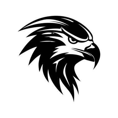 Kalın Siluette Görkemli Kartal Başı, Karmaşık Tüy Detaylarıyla Güç ve Özgürlük Yakalıyor