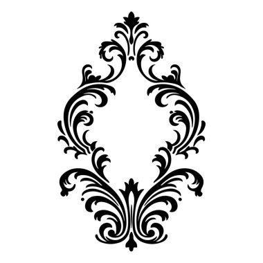 Sanat Projelerinde Arkaplan ve Dekoratif Elementler İçin Zarif ve Karmaşık Kara Fışkırtıcı Tasarım