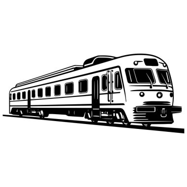 Modern Yolcu Treni Tren Yolları 'nın Siyah ve Beyaz Görünümü