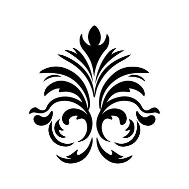 Sanat Projelerinde Yaratıcı Arkaplan ve Dekoratif Elementler İçin Zarif Siyah Süslü Tasarım