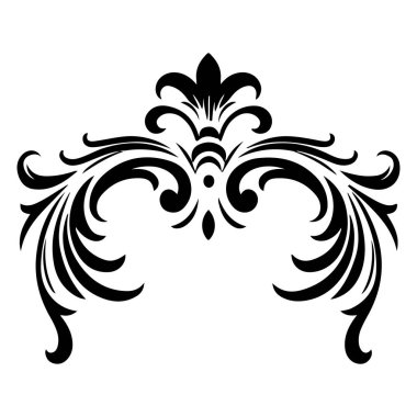 Sanat ve Sanat Projelerinde Zarif Dekoratif Amaçlar İçin Dekoratif Siyah Gösterişli Tasarım