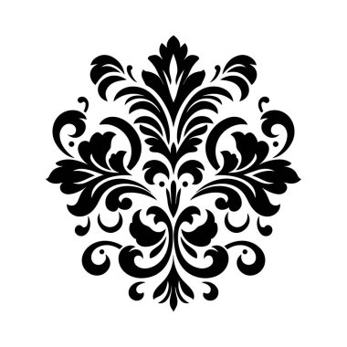 Arkaplan, Duvar kağıtları ve Yaratıcı Projeler için Zarif Siyah Çiçek Deseni Tasarımı