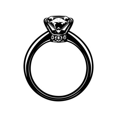 Romantik Teklif İçin Basit Bantlı Zarif Elmas Nişan Yüzüğü ve Parlak Aksan Taşları