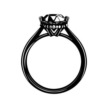 Zarif Solitaire Nişan Yüzüğü Tasarımı Ayrıntılı Gemstone Ayarları ve Parlak Grup Tasarımı