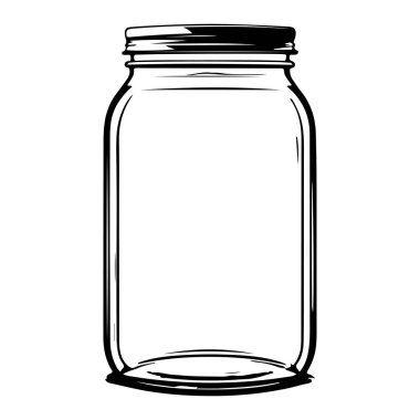 Lid ile Boş Cam Kavanoz, Depolama, El Sanatları ve Yaratıcı Projeler İçin Uygun, izole edilmiş