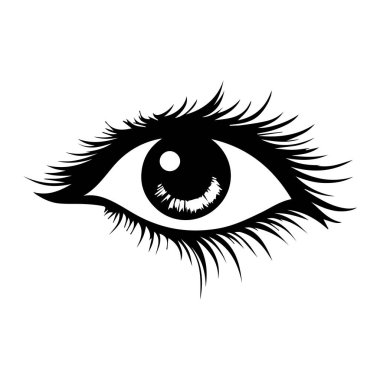 Zarif Kırbaçlarla Sanatsal Göz İllüzyonu ve Siyah ve Beyaz Tasarım 'da Ayrıntılı Iris