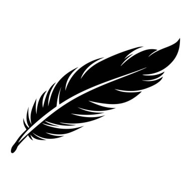 Zarif Siyah Tüy Minimalist veya Doğa İlham Almış Tasarımlar İçin İzole Edildi