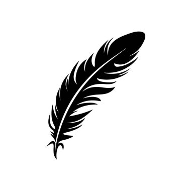 Zarif Siyah Tüy Yaratıcı ve Doğa Teması İçin İzole Edildi