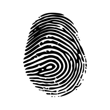 Karmaşık Siyah ve Beyaz Parmak izi Tasarımı Ceza Adaleti veya Kimlik Teması İçin Mükemmel