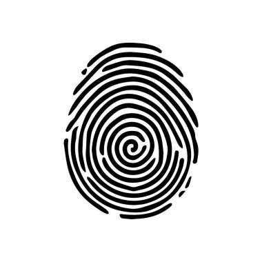 Siyah ve Beyaz Parmak İzi Özgeçmiş, Logo, Bilgi Grafikleri ve Modern Tasarımlar için İdeal