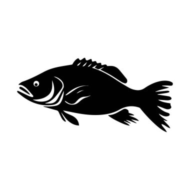 Akışkan Hareket Ettiren Bir Balığın Siyah Silüeti