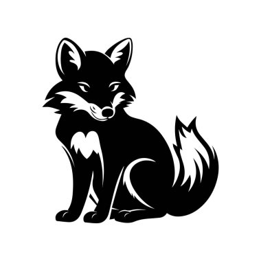 Zarif Kara Tilki Minimalist Yaratıcı Projeler ve Tasarımlar Tarzı Duruşuyla Oturuyor