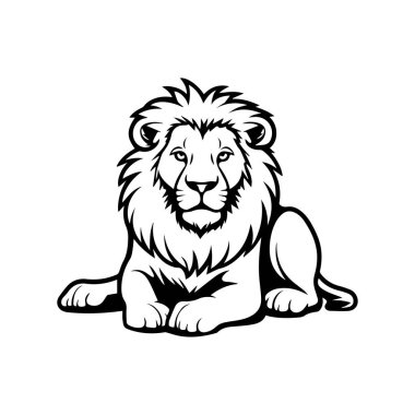 Cesur Çizgilerle Görkemli Aslan İllüstrasyonu Vahşi Yaşam Sanatında Güç ve Gücü Sembolize Ediyor