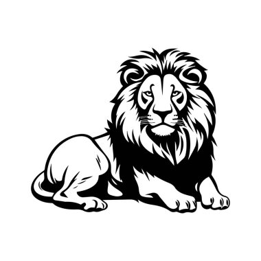 Vahşi Yaşam ve Doğa Temalı Projeler İçin Mükemmel Siyah ve Beyaz Biçimli Görkemli Aslan Resimleri