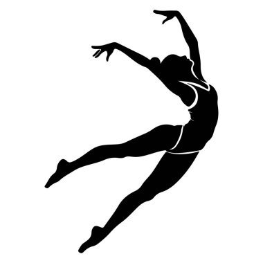 Orta Hava Gösterisinde Bir Dansçının Dinamik Silueti Grace, Poise ve Dansta Sanatsal İfade