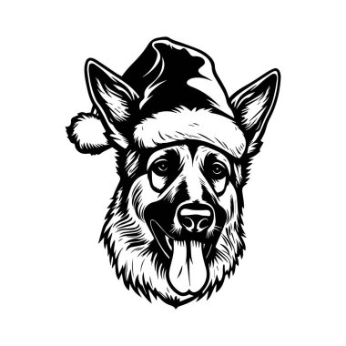 Noel Baba Şapkası ve Bayram Kutlamaları ve Evcil hayvan temalı Tasarımlar için Neşeli Tezahürat