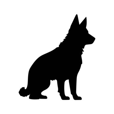 Yaratıcı ve Editörel Kullanım İçin Sağlam Bir Arkaplan Karşısındaki Profildeki Bir Köpeğin Silueti