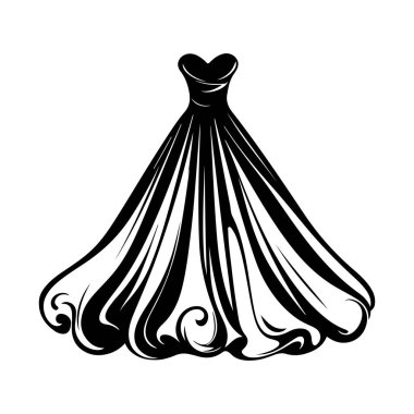 Güzel Girdap ve Kıvrımlı Zarif ve Dalgalı Siyah Elbise Tasarımı Moda Çizimleri ve Daha fazlası için Mükemmel