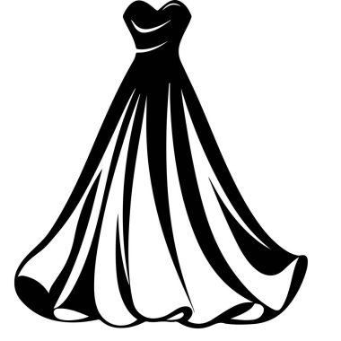 Şık siyah gece elbisesi tasarımı, akıcı kumaş ve resmi durumlar için askısız yaka.