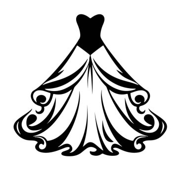 Akan Etek ve Karmaşık Çizgilerle Bir Gelinliğin Zarif Silueti Tasarımı