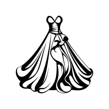 Moda ve Tekstil İlham İçin Siyah ve Beyaz Giysi Tasarımı