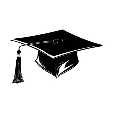 Tassel Akademik Başarı ve Eğitimde Başarı Sembolize eden Zarif Siyahi Mezuniyet Şapkası